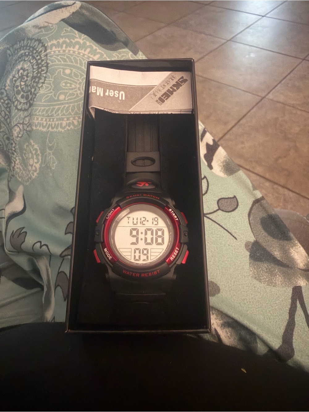 Digital Sport Watch for Men - Black and Red